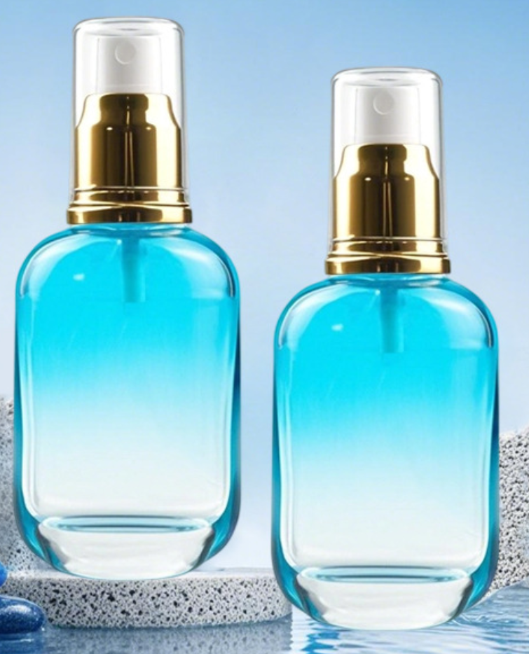 Sky Blue Gradient Perfume Bottle
